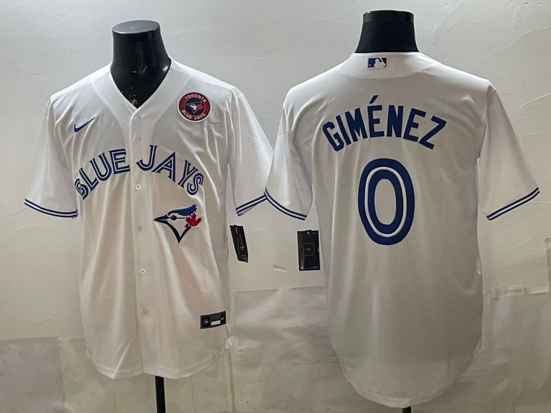 Men 2026 Toronto Blue Jays #0 Gimenez White Game Nike MLB Jersey style 006->women mlb jersey->Women Jersey